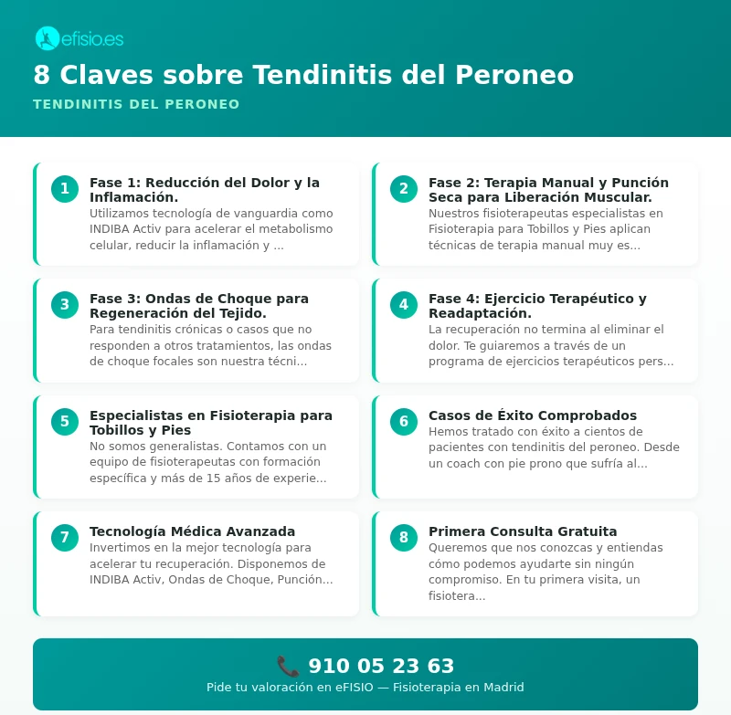 Infografía: Tendinitis del Peroneo - causas y tratamiento