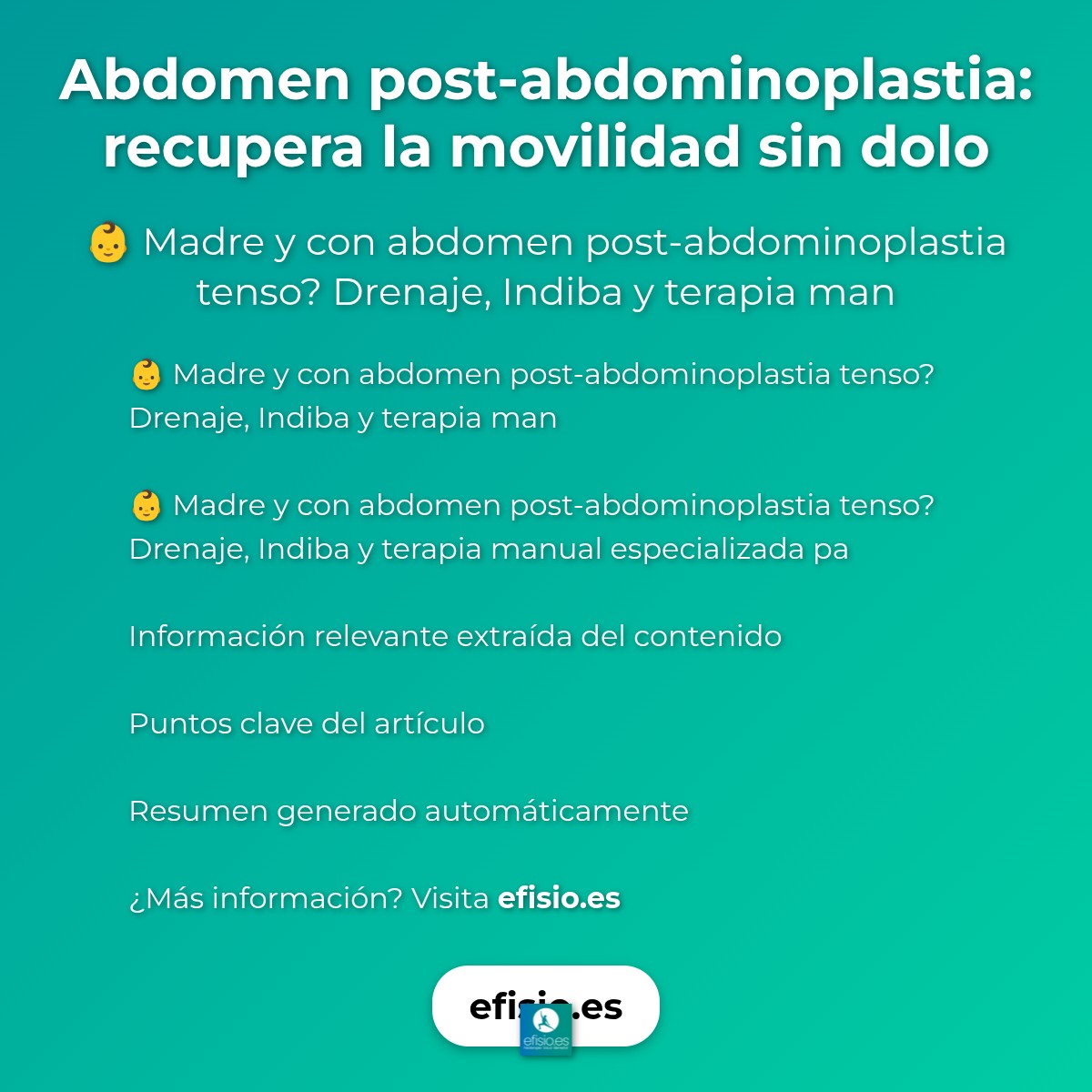 Abdomen post-abdominoplastia: recupera la movilidad sin dolor