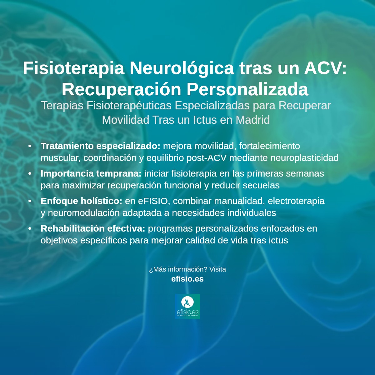 Imagen resumen sobre Accidente Cerebrovascular (ACV) o Ictus