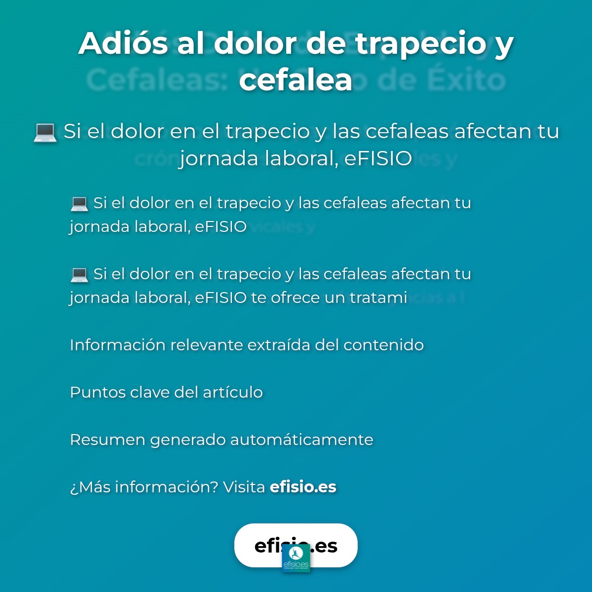 Adiós al dolor de trapecio y cefalea