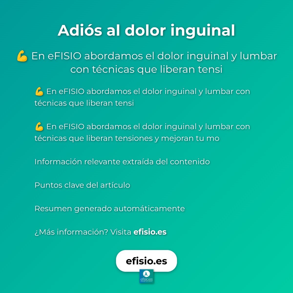 Adiós al dolor inguinal