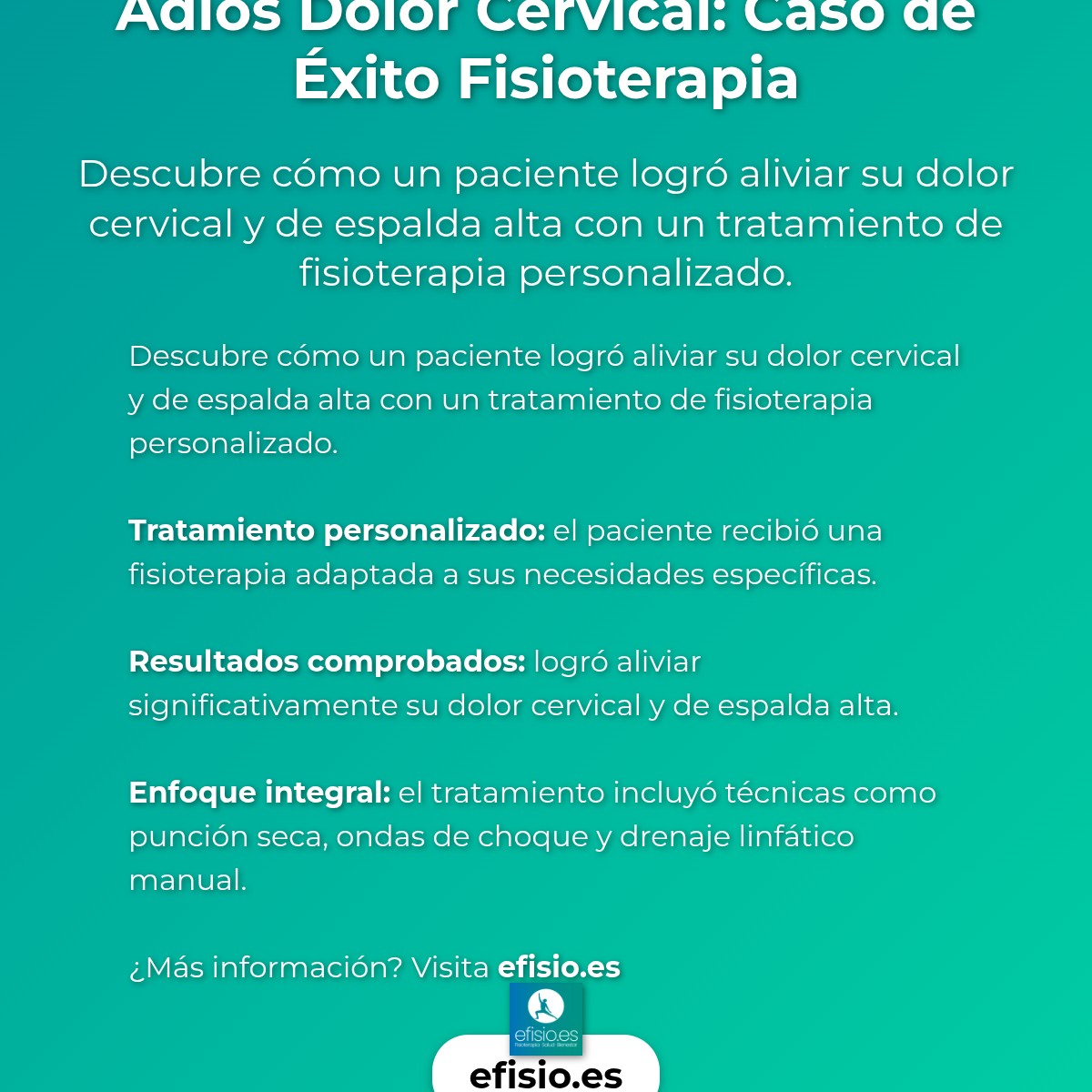 Imagen resumen sobre Adiós Dolor Cervical: Caso de Éxito Fisioterapia