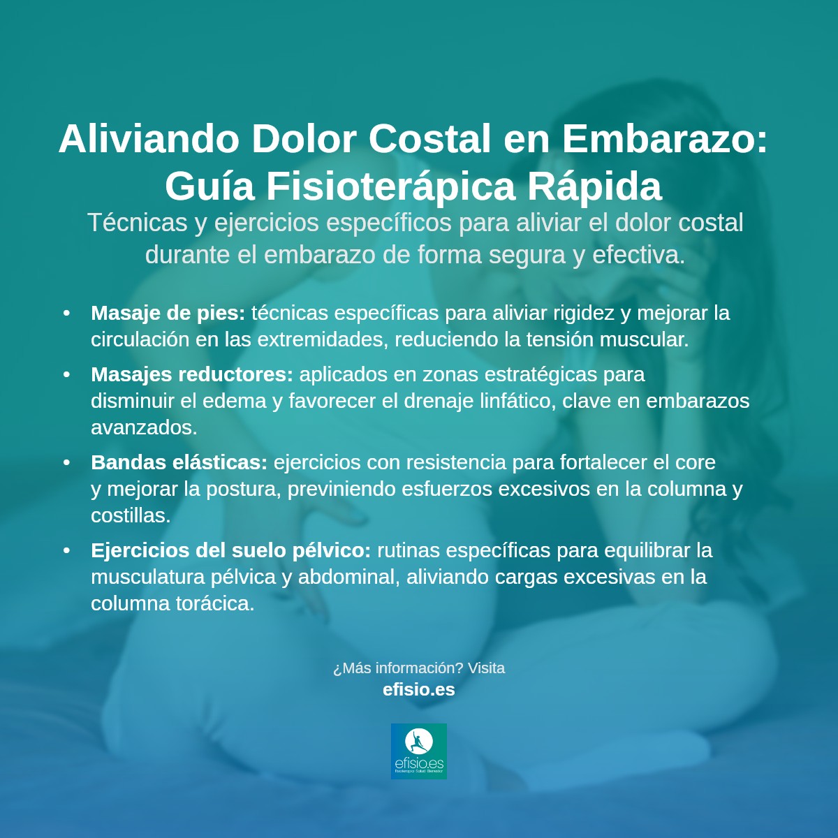 Imagen resumen sobre Aliviar el Dolor Costal en el Embarazo: Guía de Fisioterapia