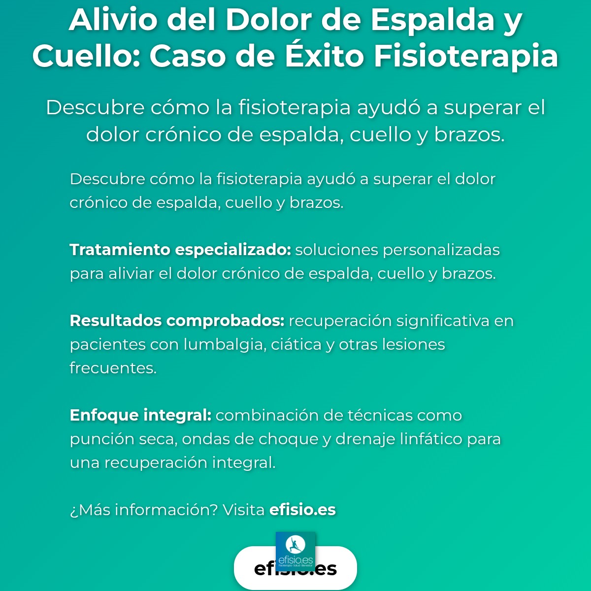Imagen resumen sobre Alivio del Dolor de Espalda y Cuello: Caso de Éxito Fisioterapia