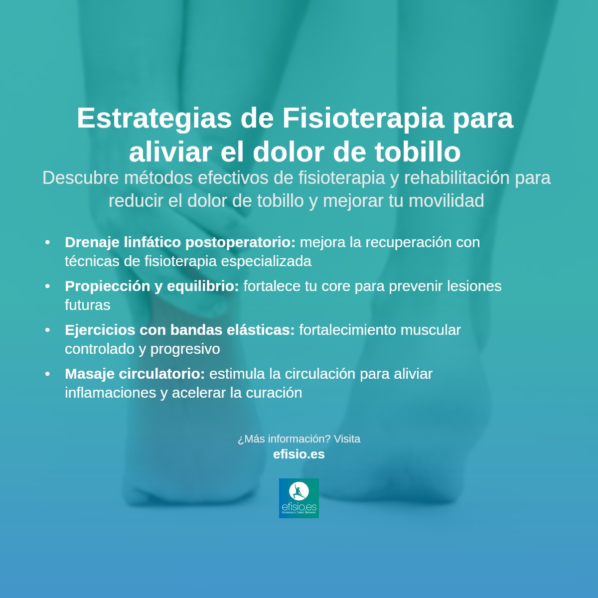 Imagen resumen sobre Alivio Efectivo para el Dolor de Tobillo: Estrategias de Fisioterapia y Rehabilitación
