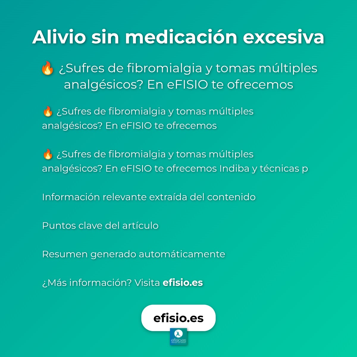 Alivio sin medicación excesiva