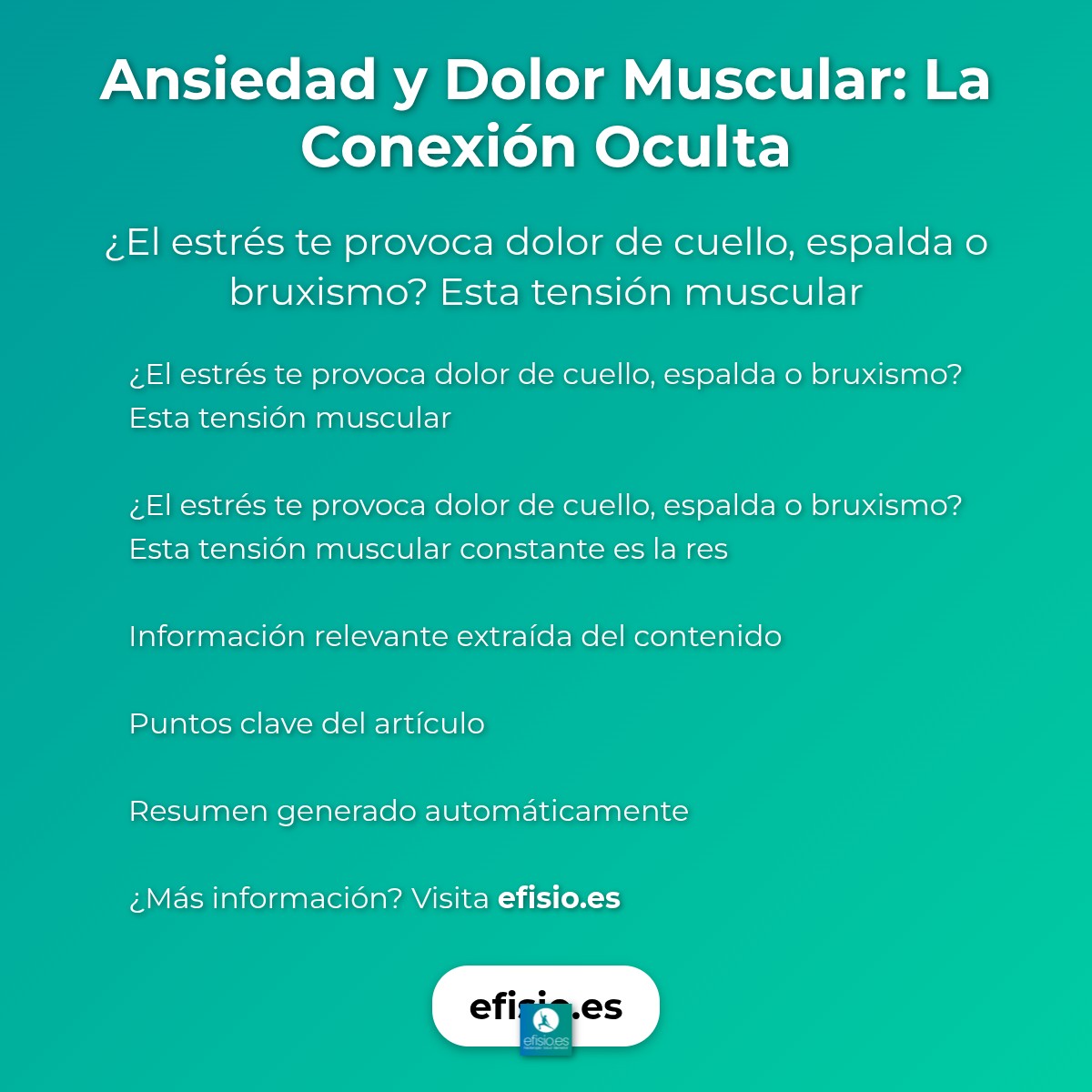 Ansiedad y Dolor Muscular: La Conexión Oculta