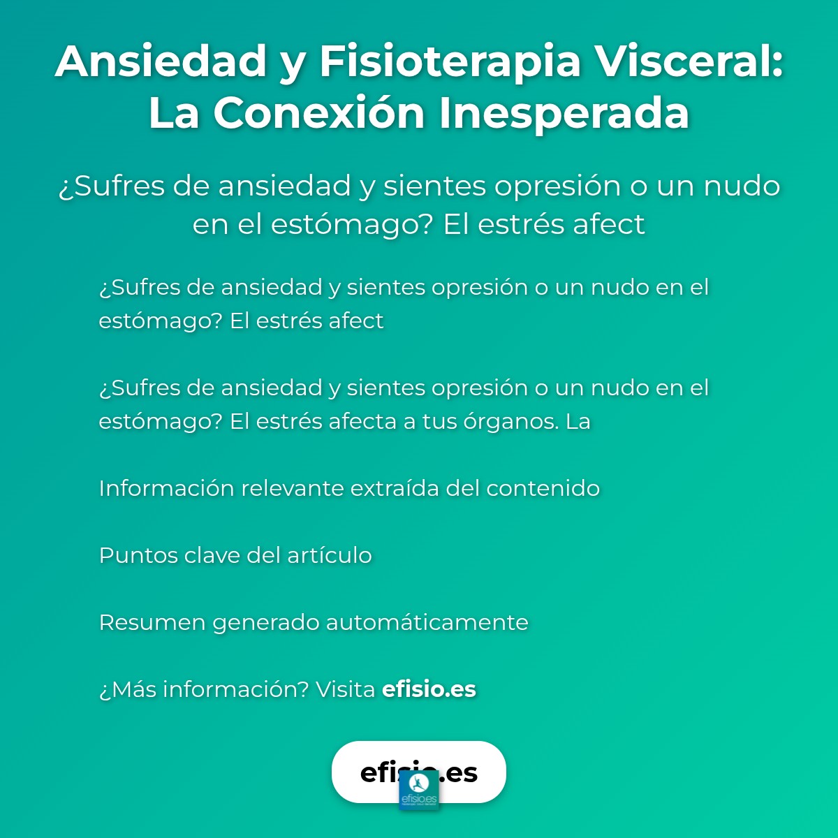 Ansiedad y Fisioterapia Visceral: La Conexión Inesperada