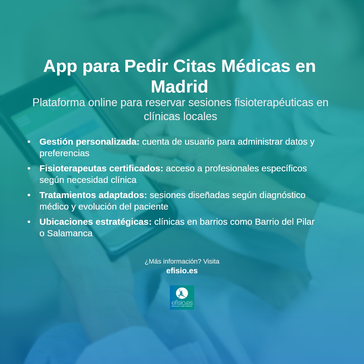 Imagen resumen sobre App Pedir Cita Fisioterapia Madrid