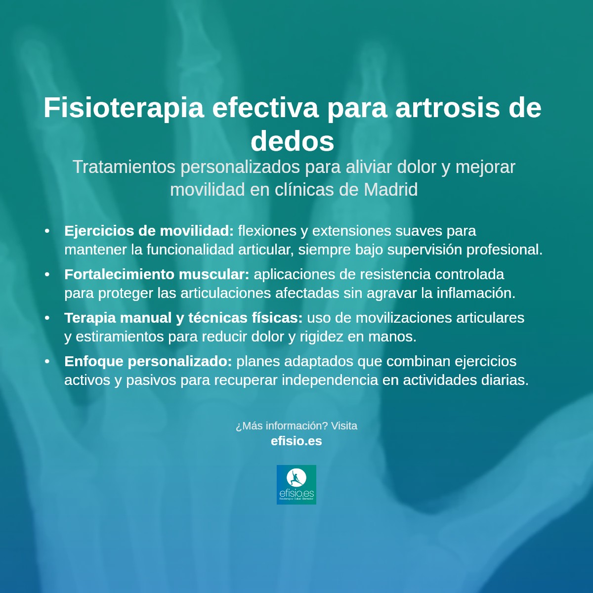 Imagen resumen sobre Artrosis de los dedos