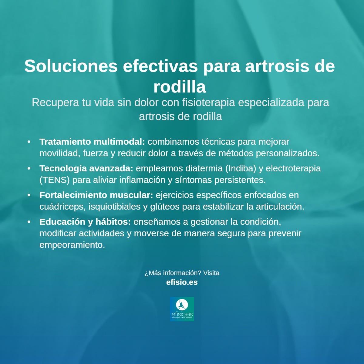 Imagen resumen sobre Artrosis de rodilla