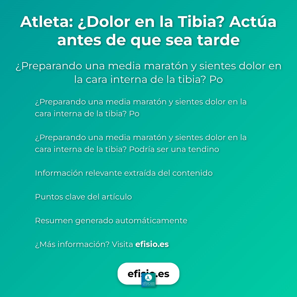 Atleta: ¿Dolor en la Tibia? Actúa antes de que sea tarde
