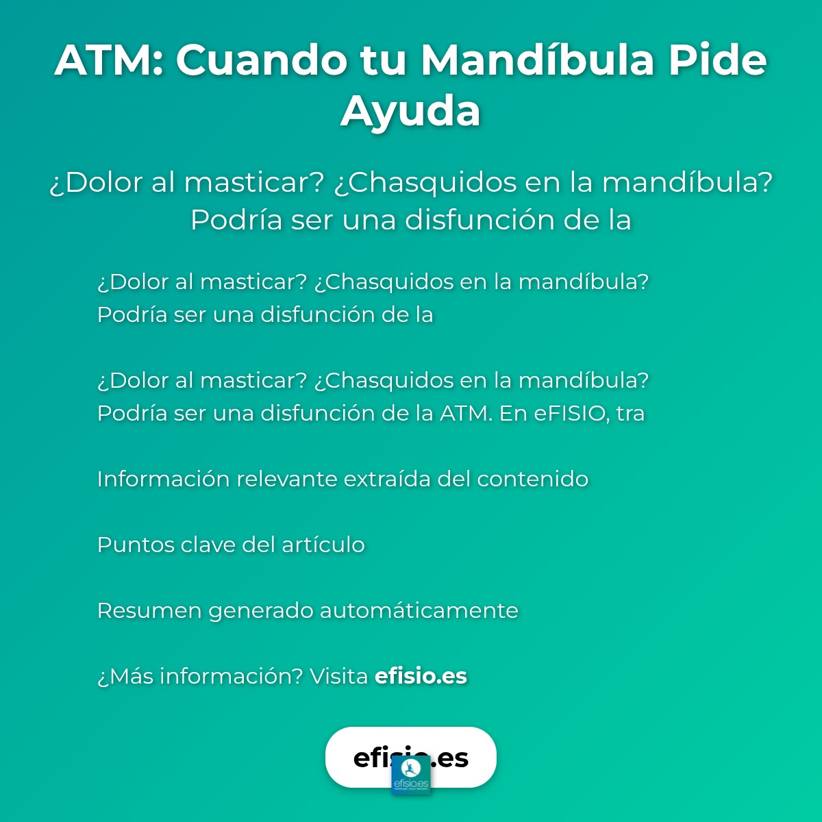 ATM: Cuando tu Mandíbula Pide Ayuda