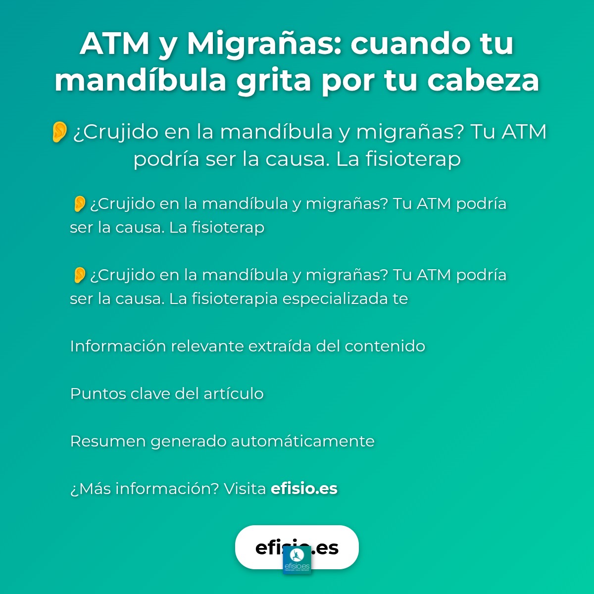 ATM y Migrañas: cuando tu mandíbula grita por tu cabeza
