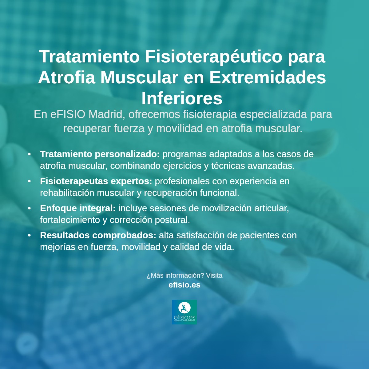 Imagen resumen sobre Atrofia muscular en extremidades inferiores