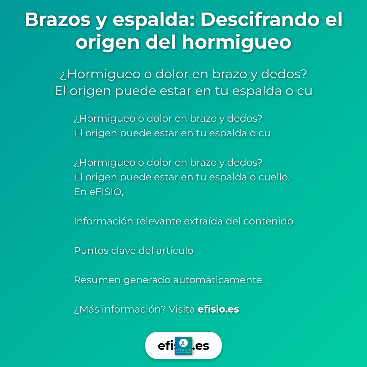 Brazos y espalda: Descifrando el origen del hormigueo