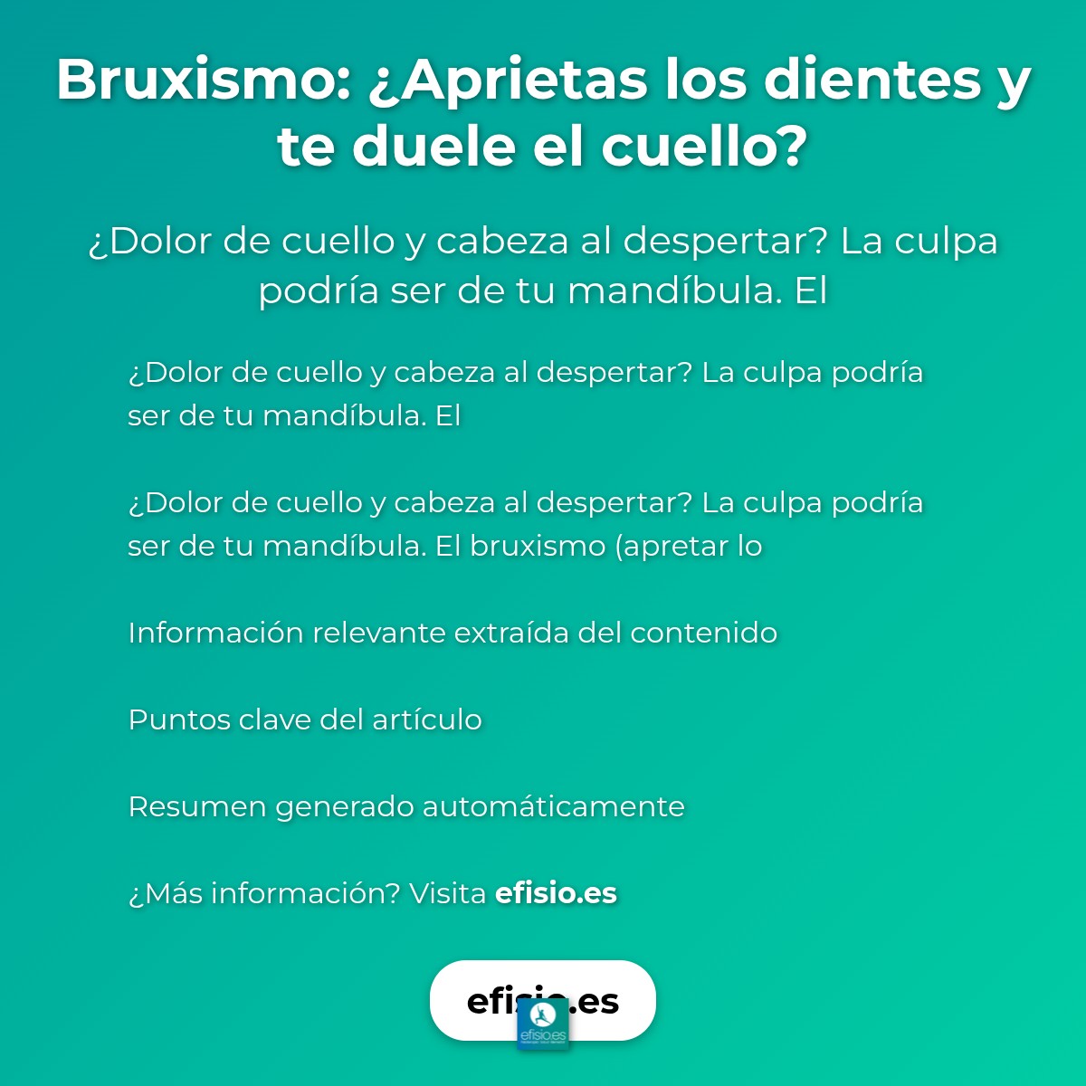 Bruxismo: ¿Aprietas los dientes y te duele el cuello?