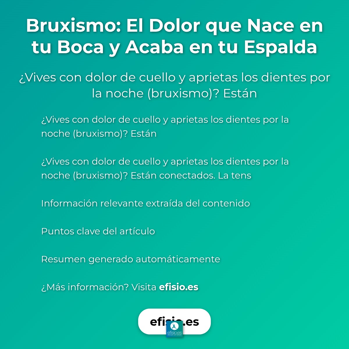 Bruxismo: El Dolor que Nace en tu Boca y Acaba en tu Espalda