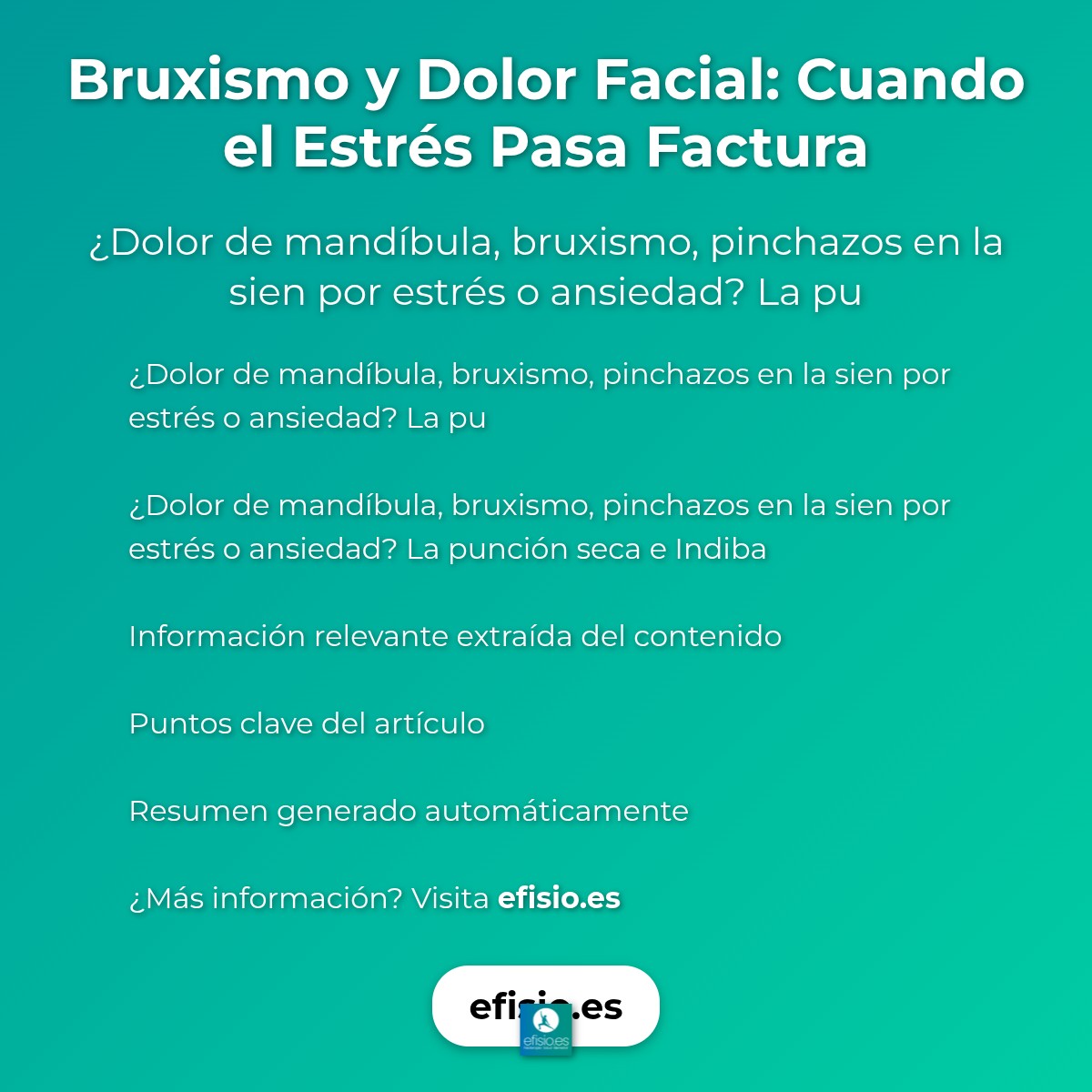 Bruxismo y Dolor Facial: Cuando el Estrés Pasa Factura