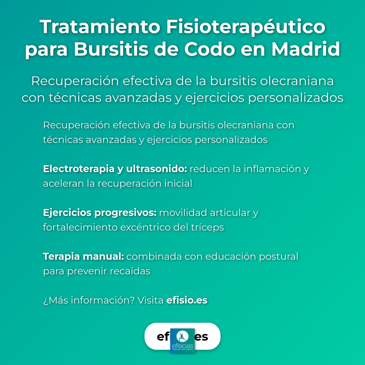 Imagen resumen sobre Bursitis de Codo