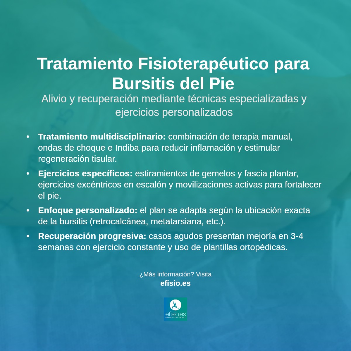 Imagen resumen sobre Bursitis en el Pie