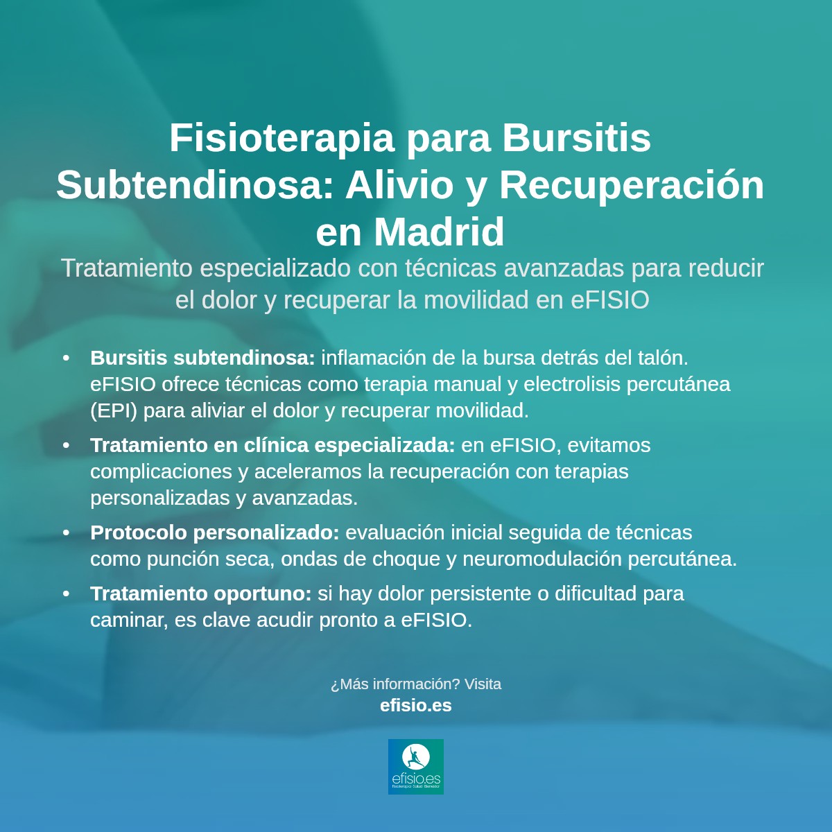 Imagen resumen sobre Bursitis Subtendinosa del Tendón de Aquiles