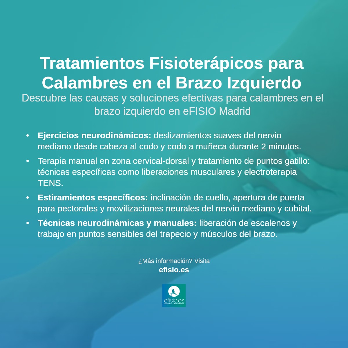 Imagen resumen sobre Calambres en el brazo izquierdo