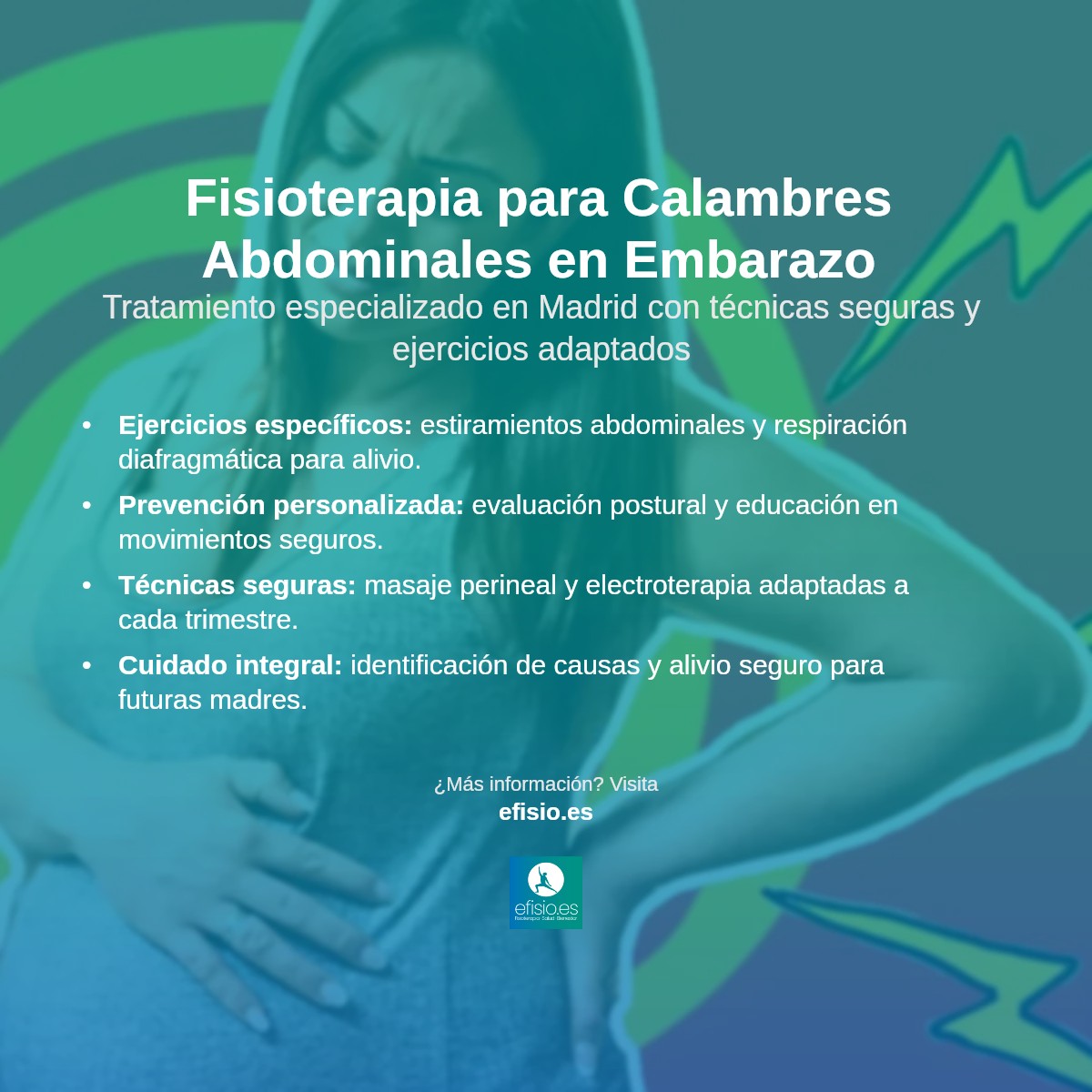 Imagen resumen sobre Calambres en la barriga embarazo