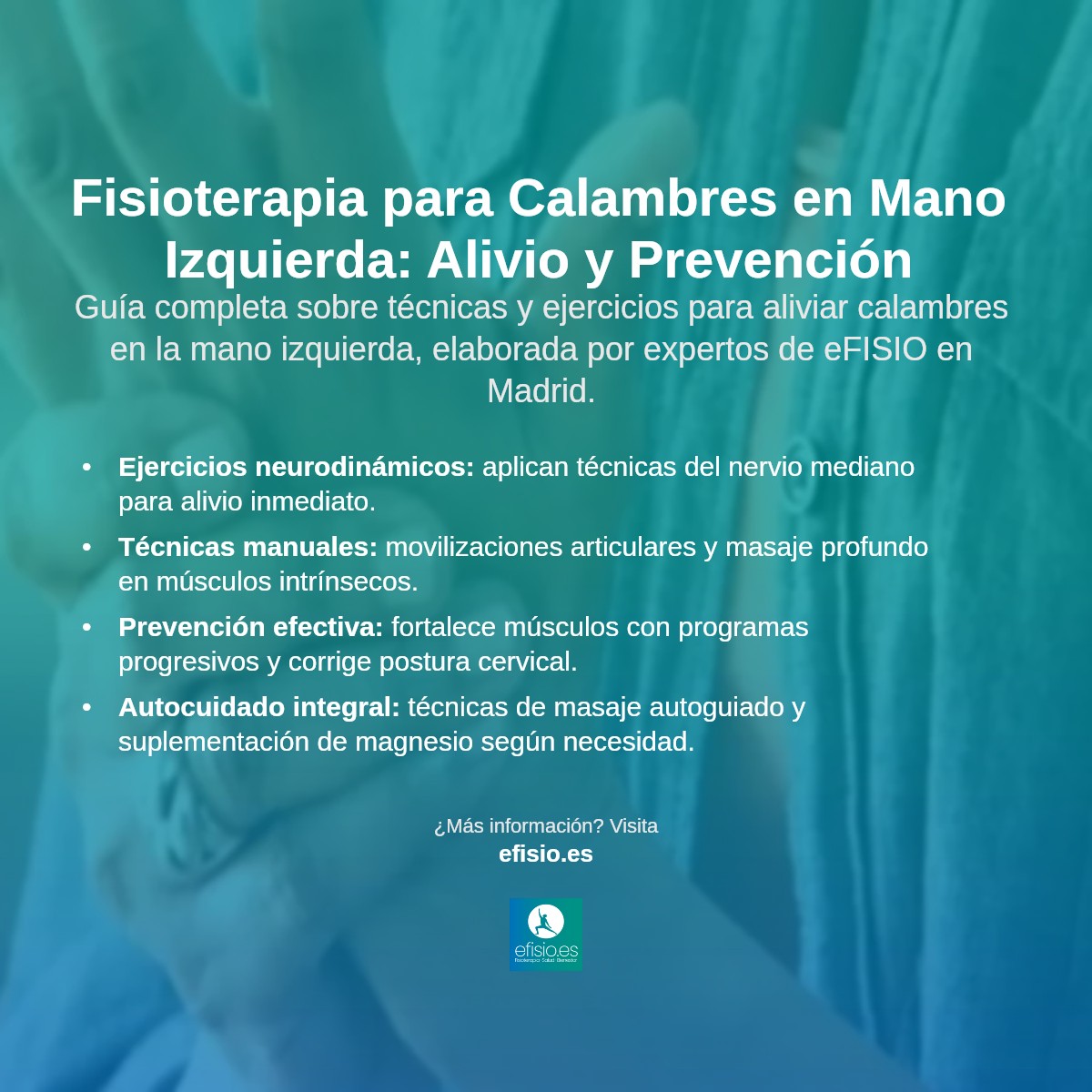 Imagen resumen sobre Calambres en la mano izquierda