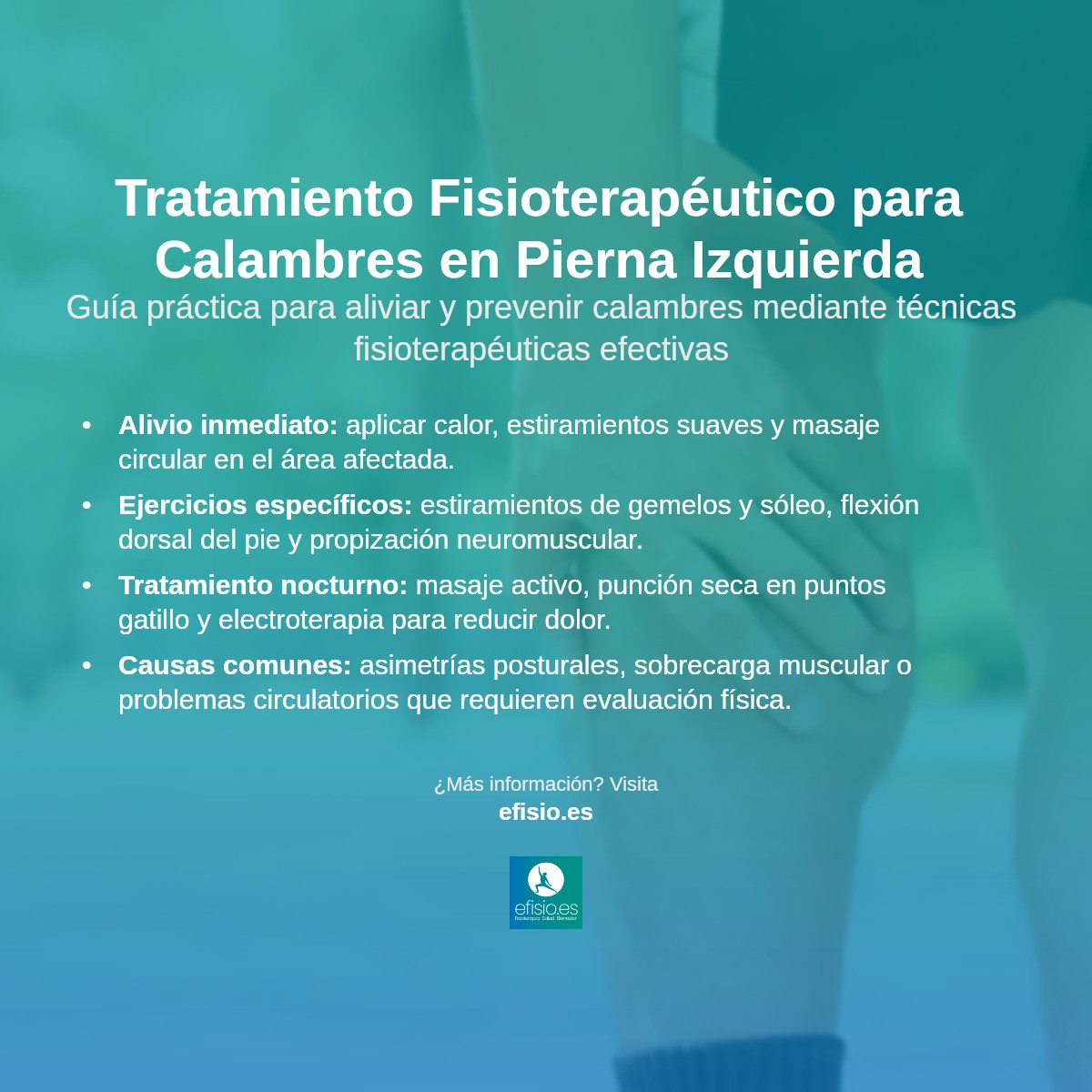 Imagen resumen sobre Calambres en la pierna izquierda