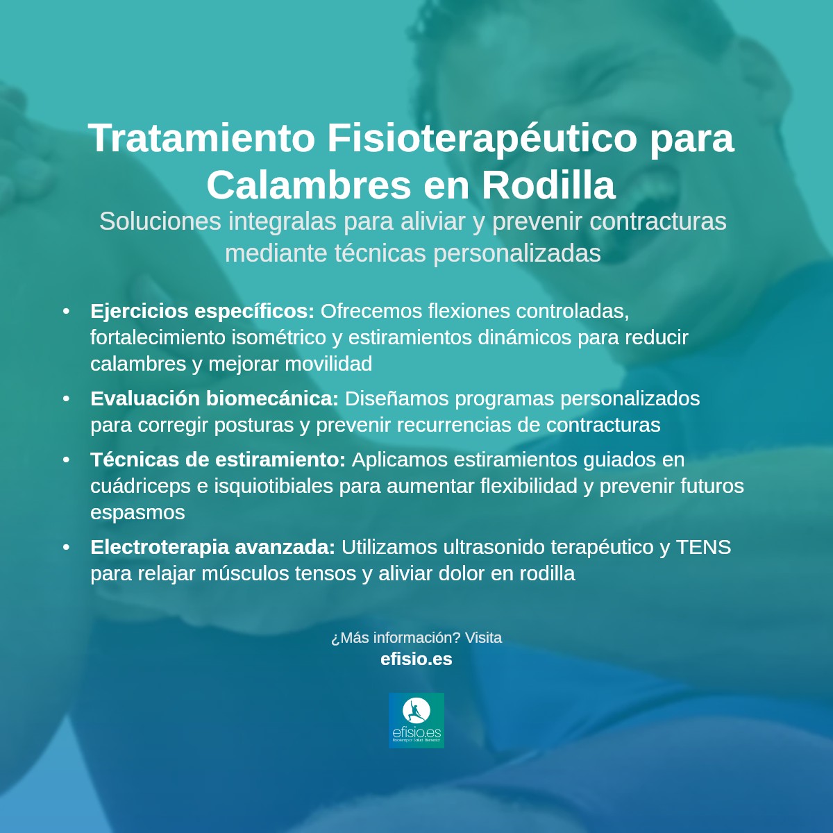 Imagen resumen sobre Calambres en la rodilla