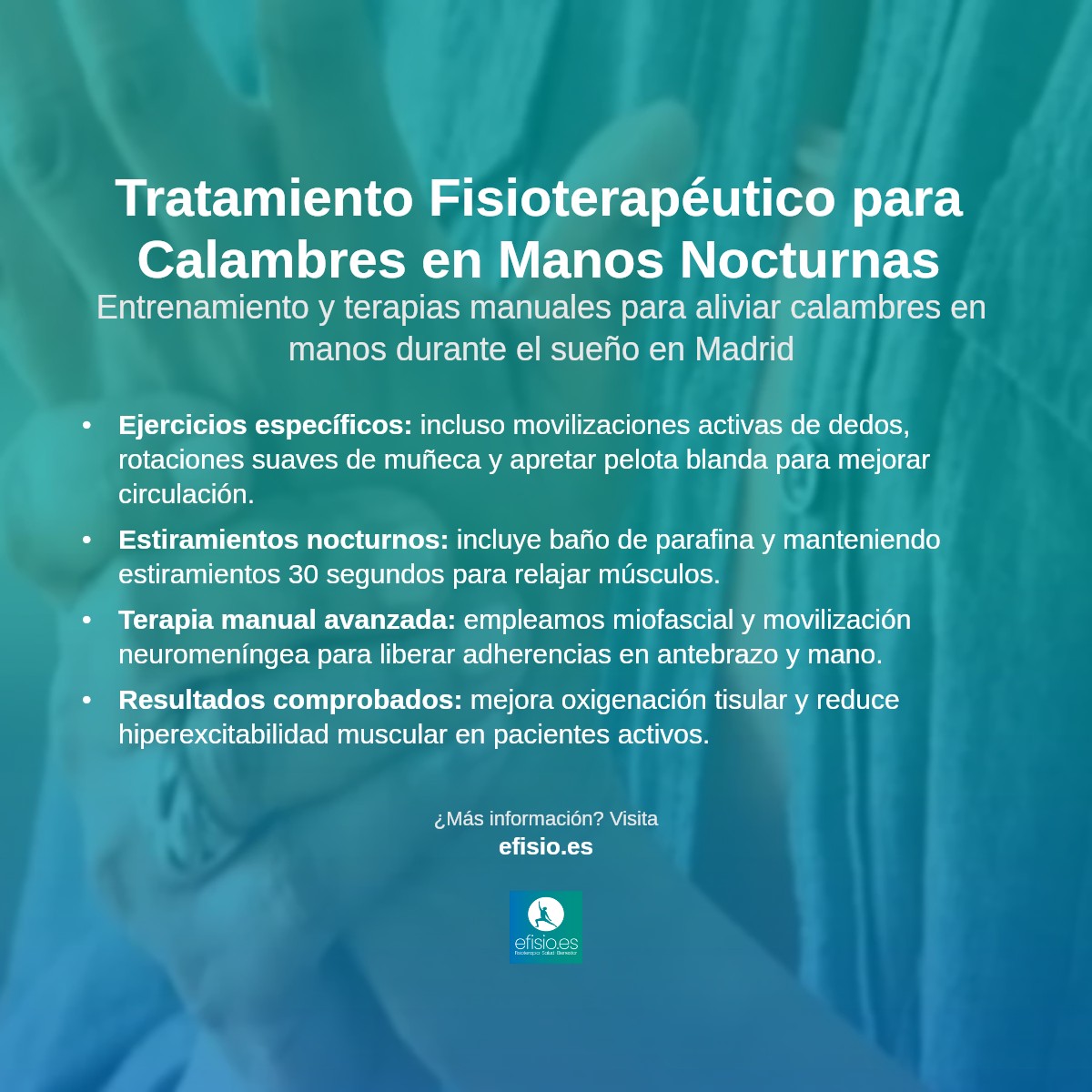 Imagen resumen sobre Calambres en las manos al dormir