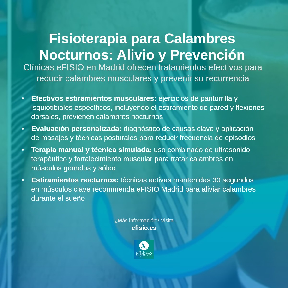 Imagen resumen sobre Calambres en las piernas por la noche