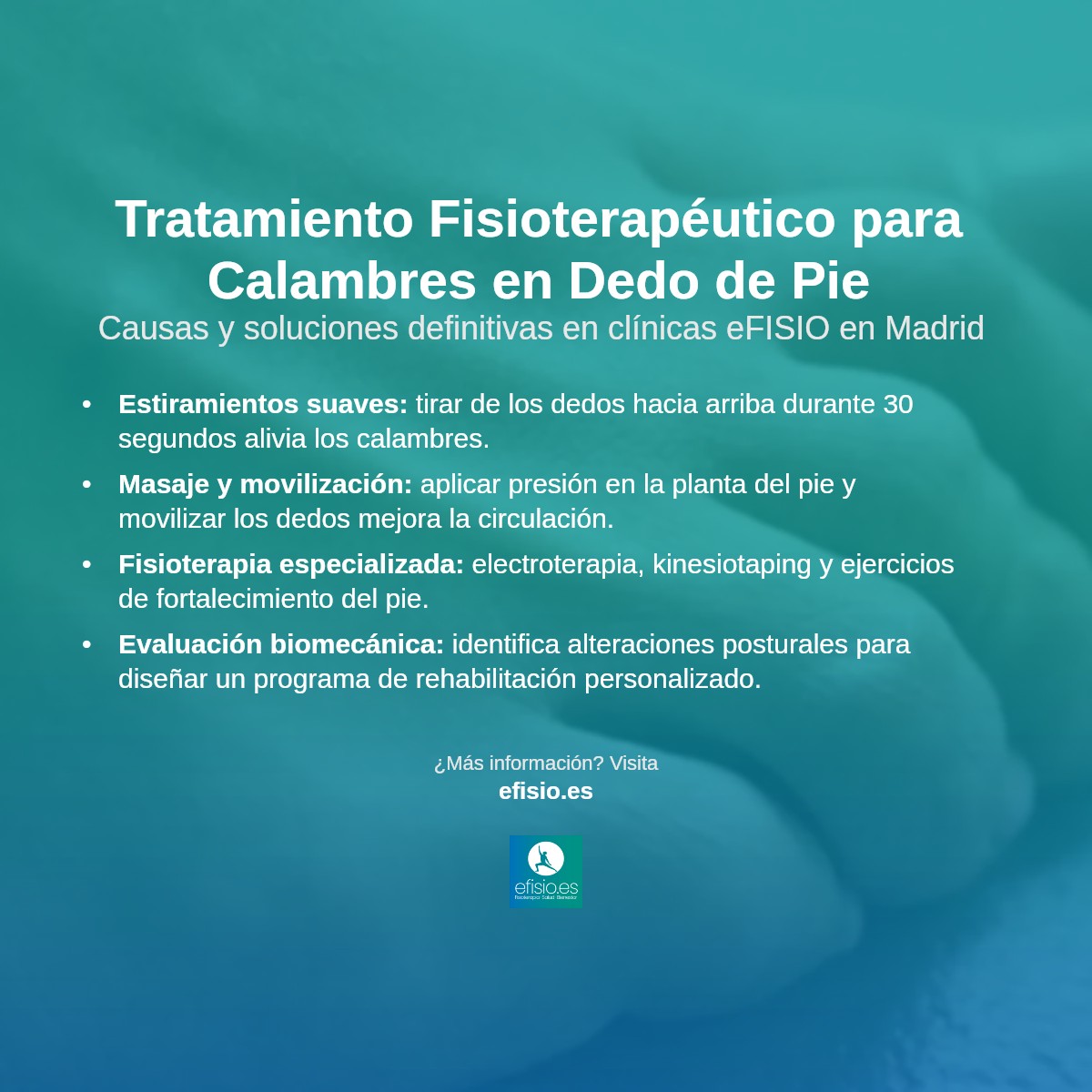 Imagen resumen sobre Calambres en los dedos de los pies