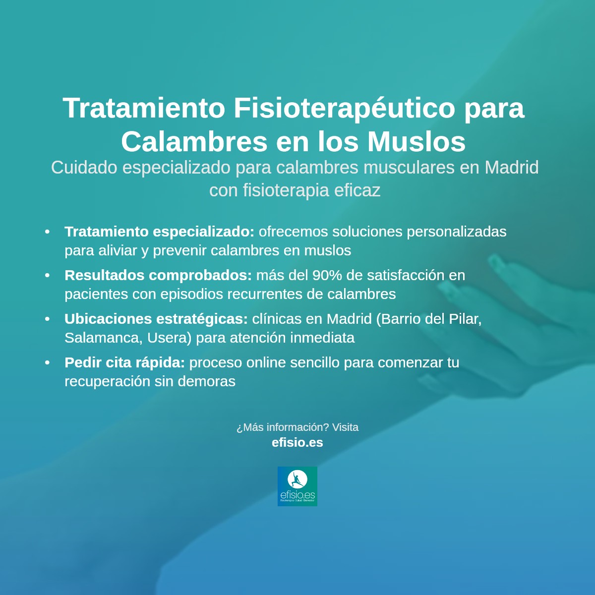 Imagen resumen sobre Calambres en los muslos