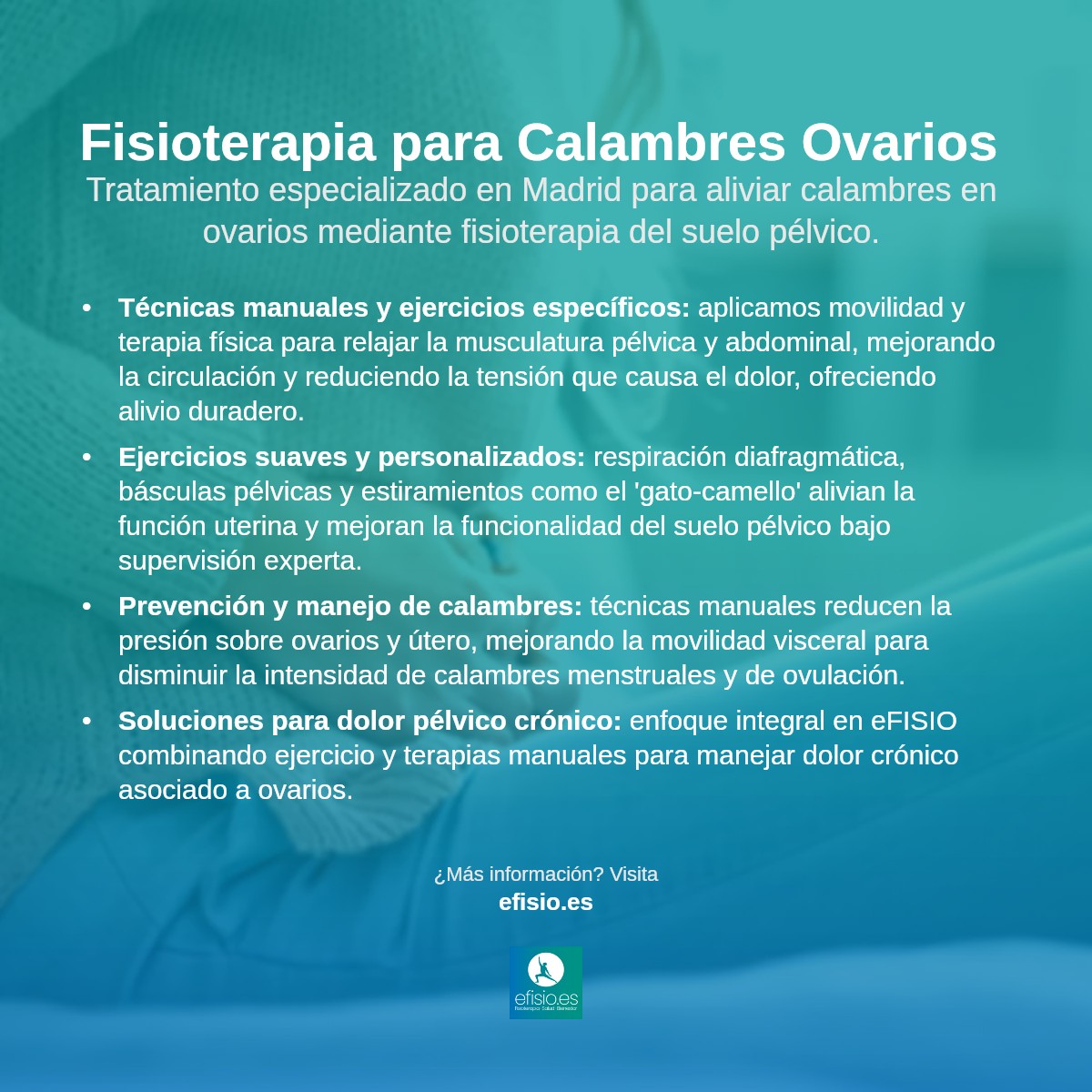 Imagen resumen sobre Calambres en los ovarios