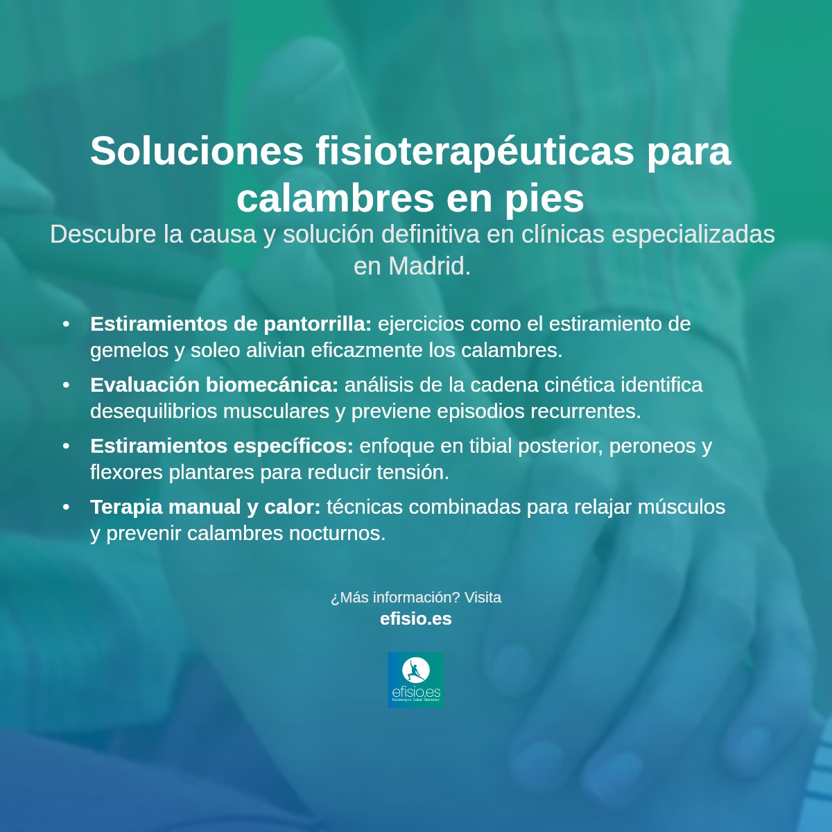 Imagen resumen sobre Calambres en los pies