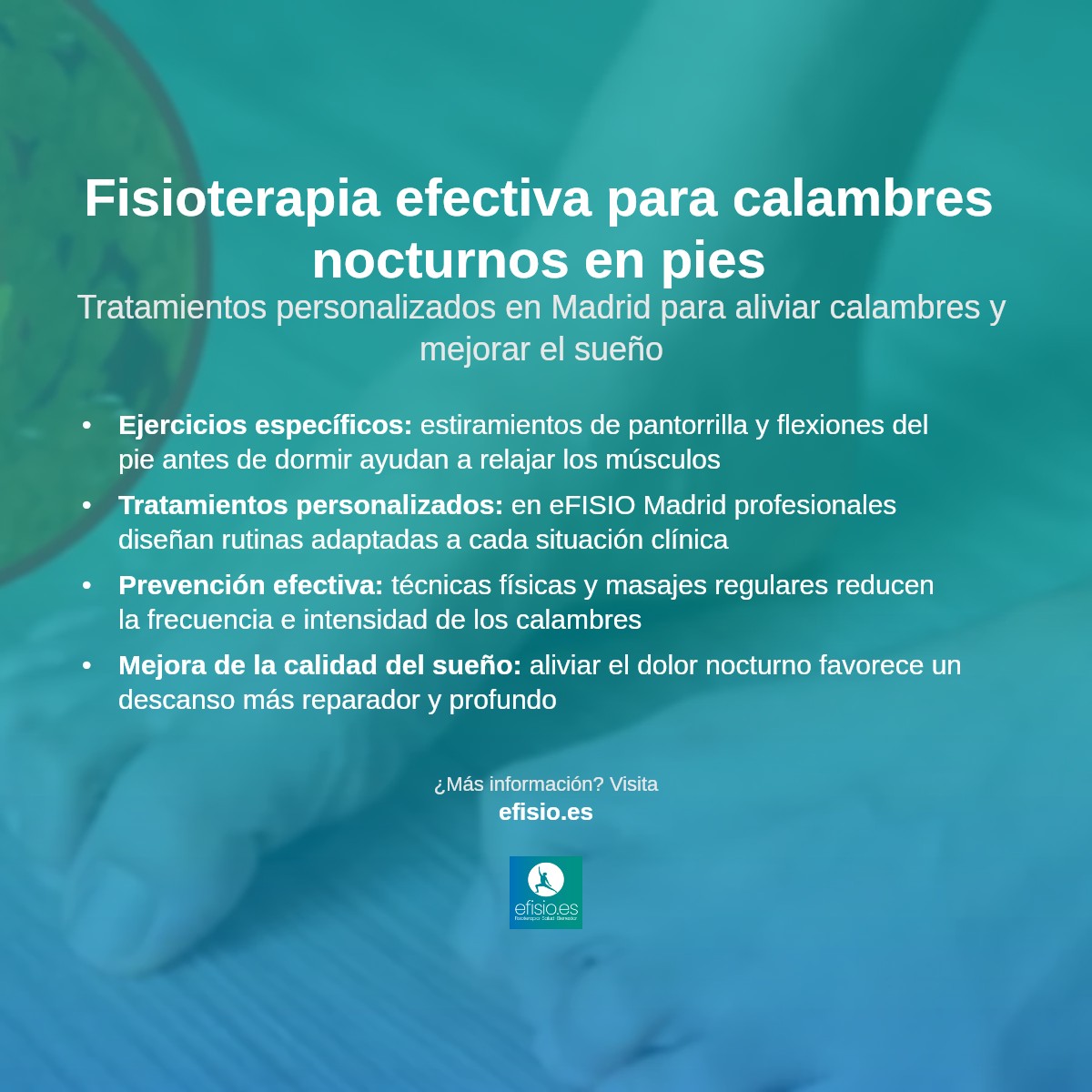 Imagen resumen sobre Calambres en los pies por la noche