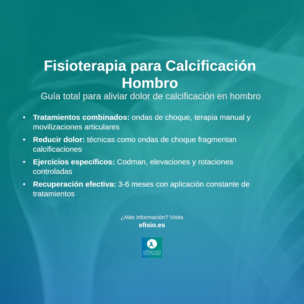 Imagen resumen sobre Calcificación hombro