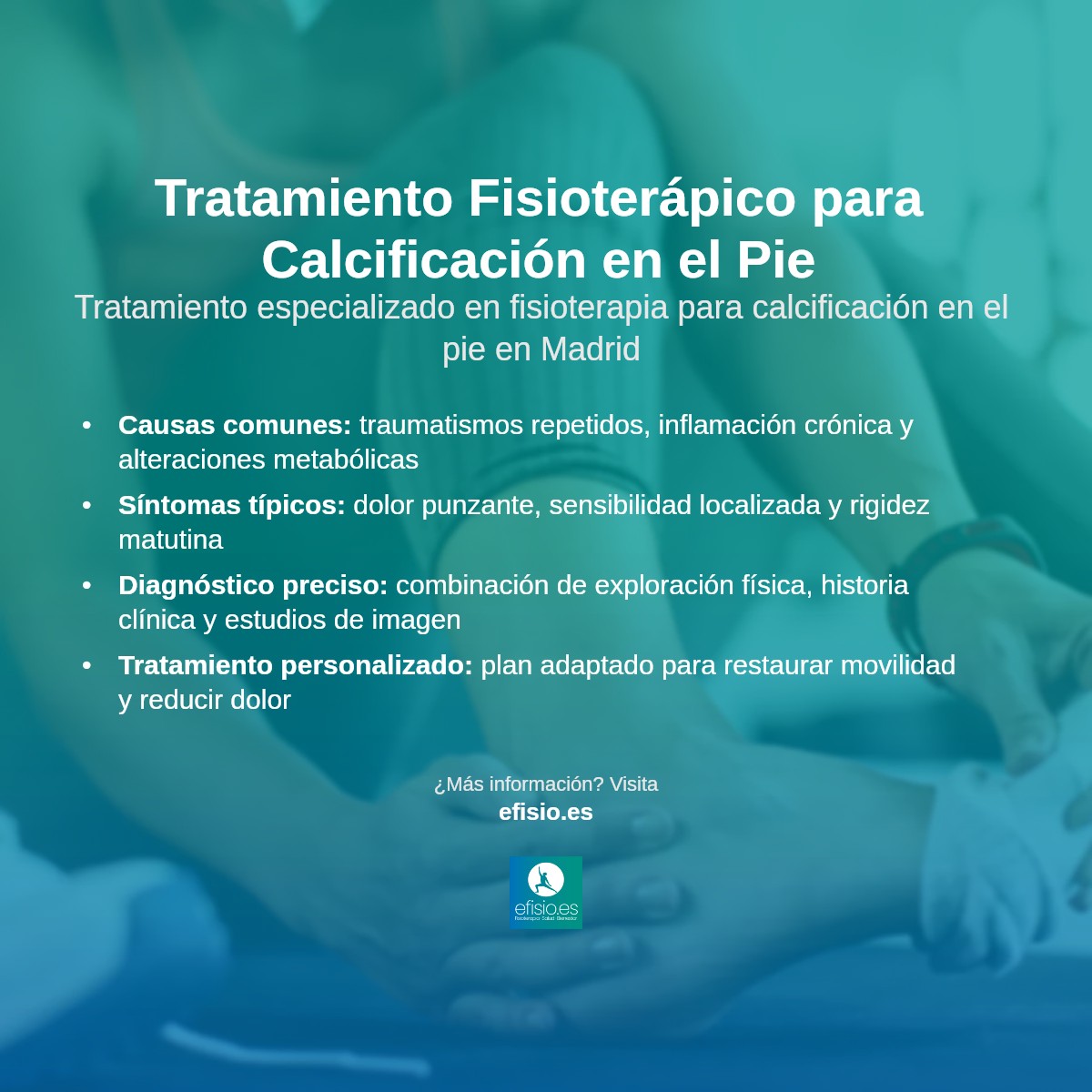 Imagen resumen sobre Calcificación pie