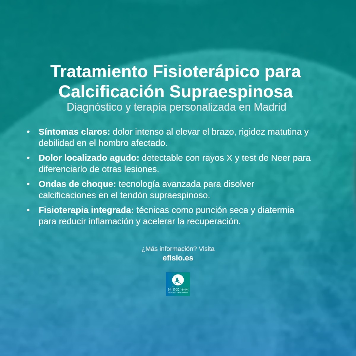 Imagen resumen sobre Calcificación supraespinoso