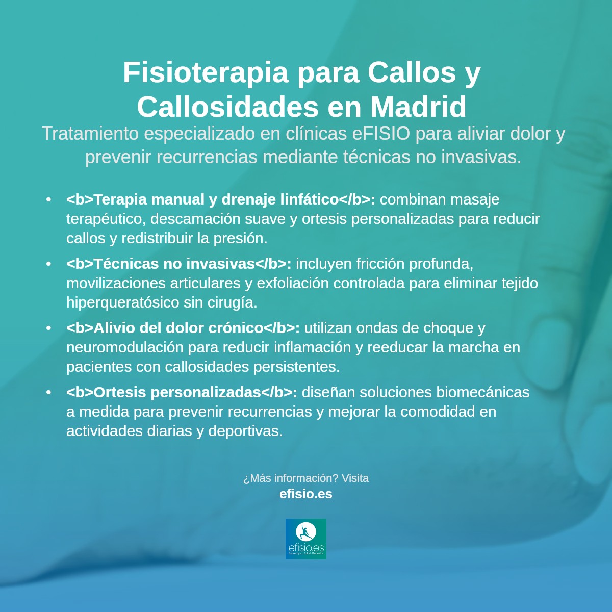 Imagen resumen sobre Callos y Callosidades