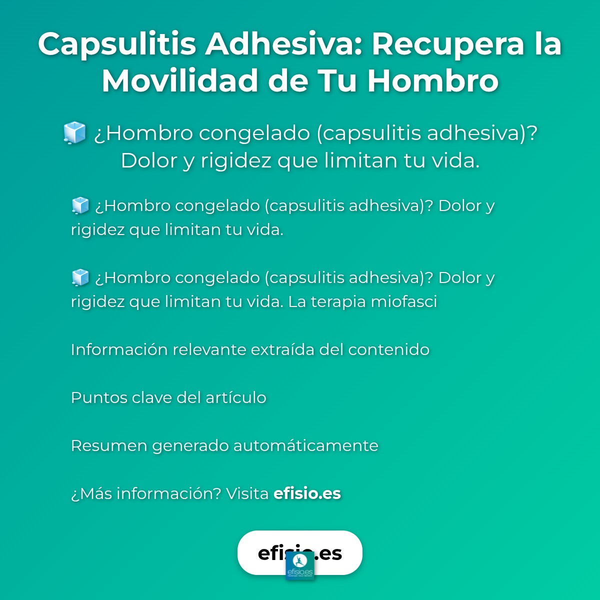 Capsulitis Adhesiva: Recupera la Movilidad de Tu Hombro