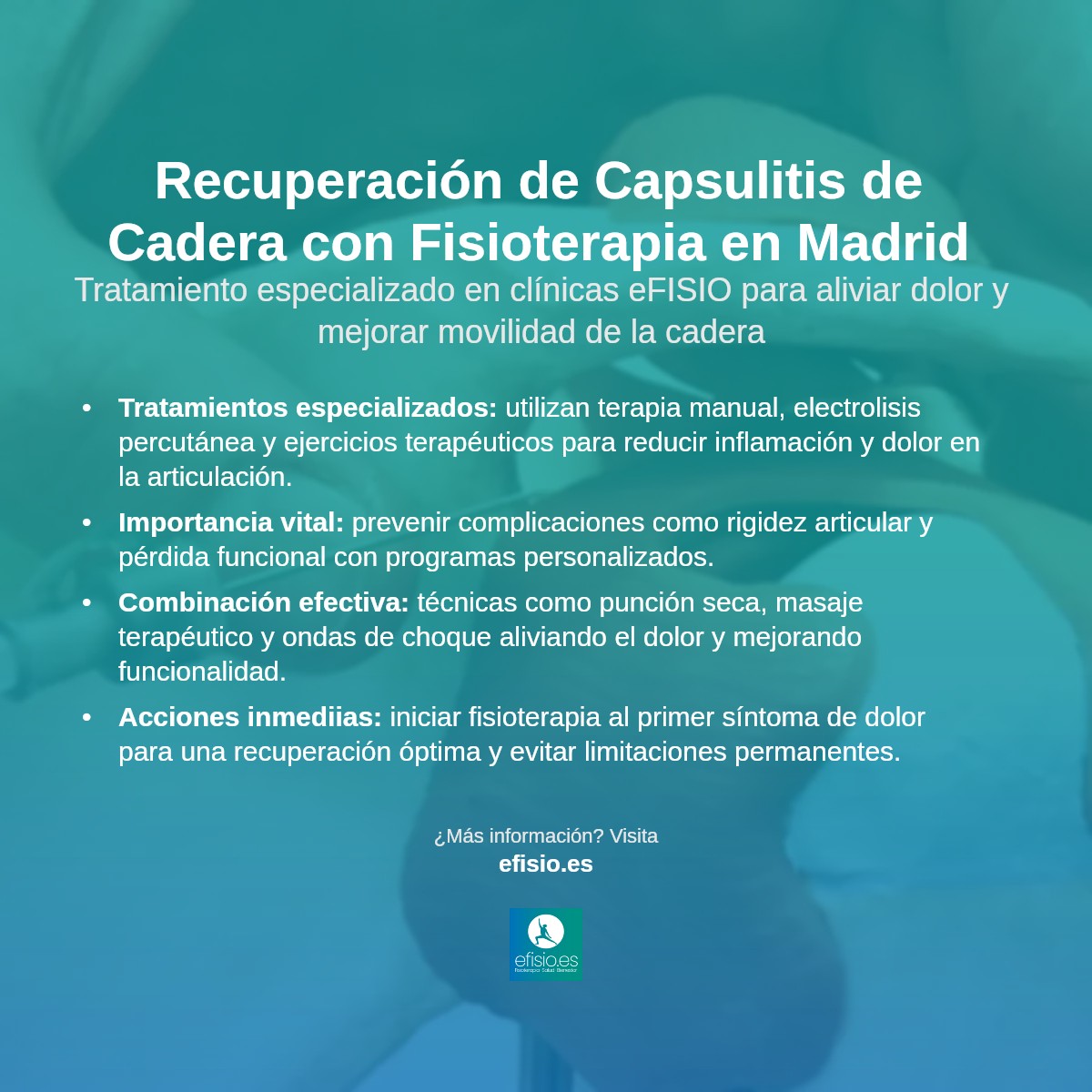 Imagen resumen sobre Capsulitis de Cadera