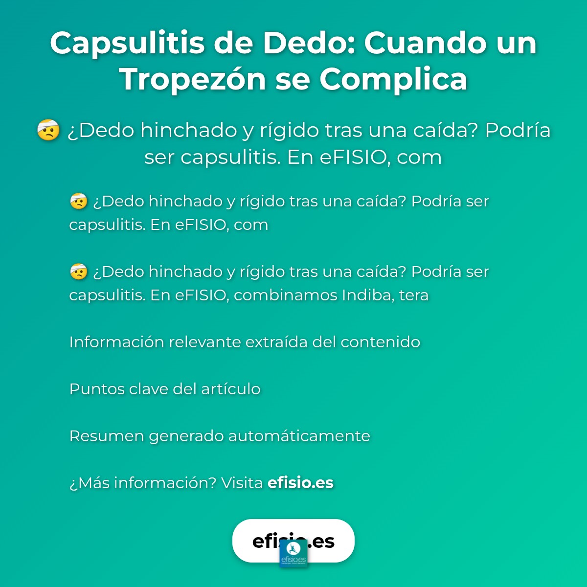 Capsulitis de Dedo: Cuando un Tropezón se Complica
