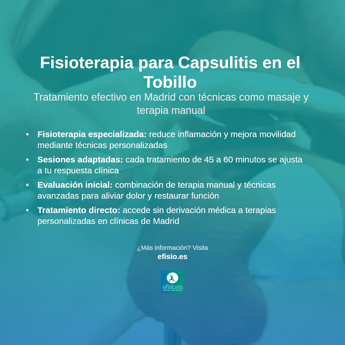 Imagen resumen sobre Capsulitis en el Tobillo