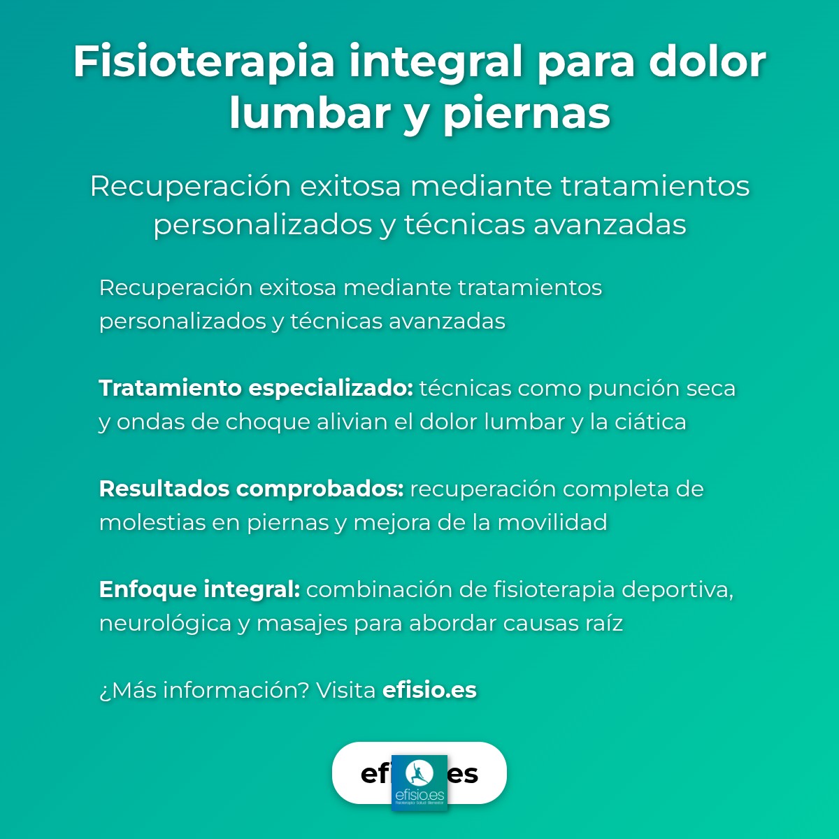 Imagen resumen sobre Caso de Éxito: Dolor Lumbar y Piernas con Fisioterapia