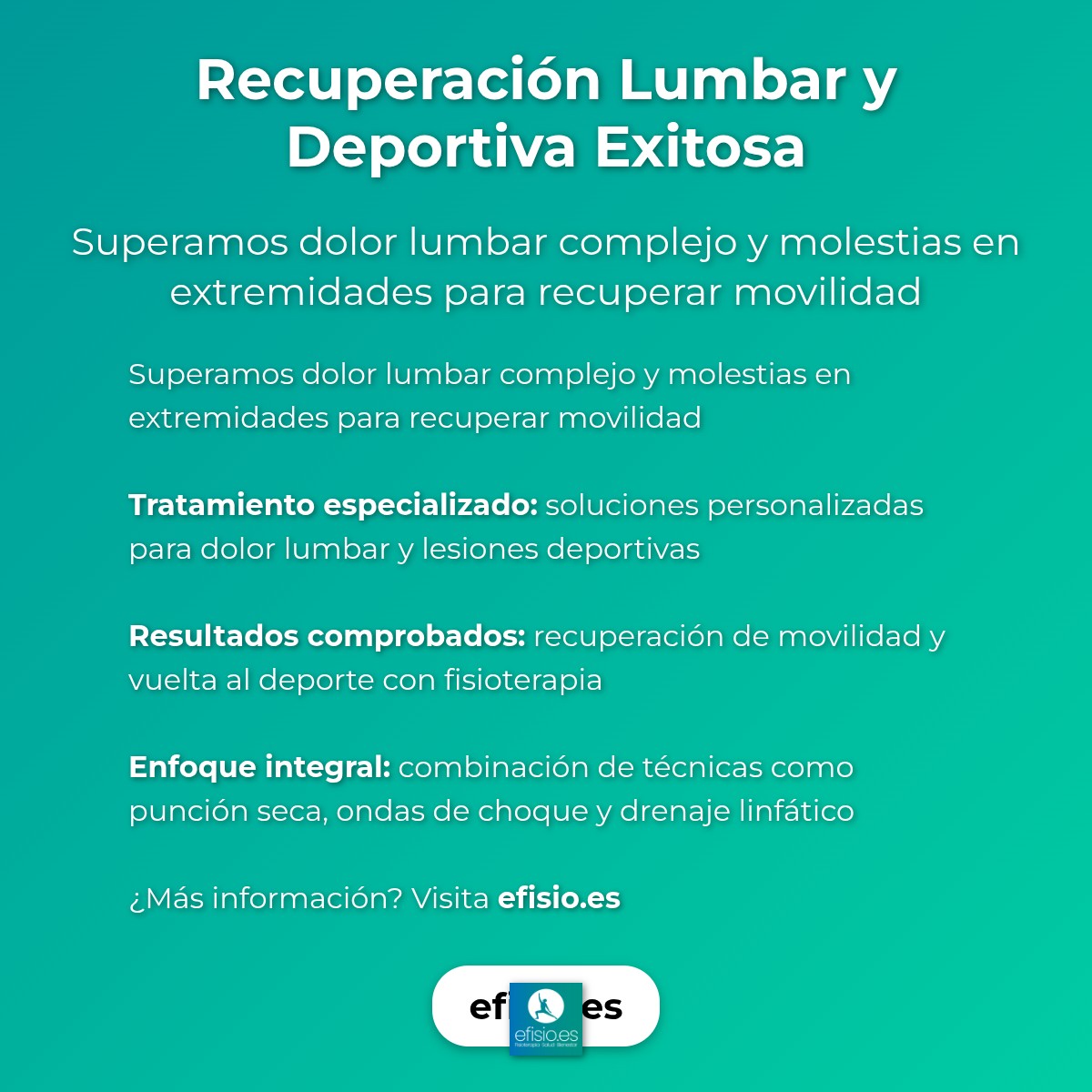 Imagen resumen sobre Caso de Éxito Fisioterapia: Recuperación Lumbar y Deportiva
