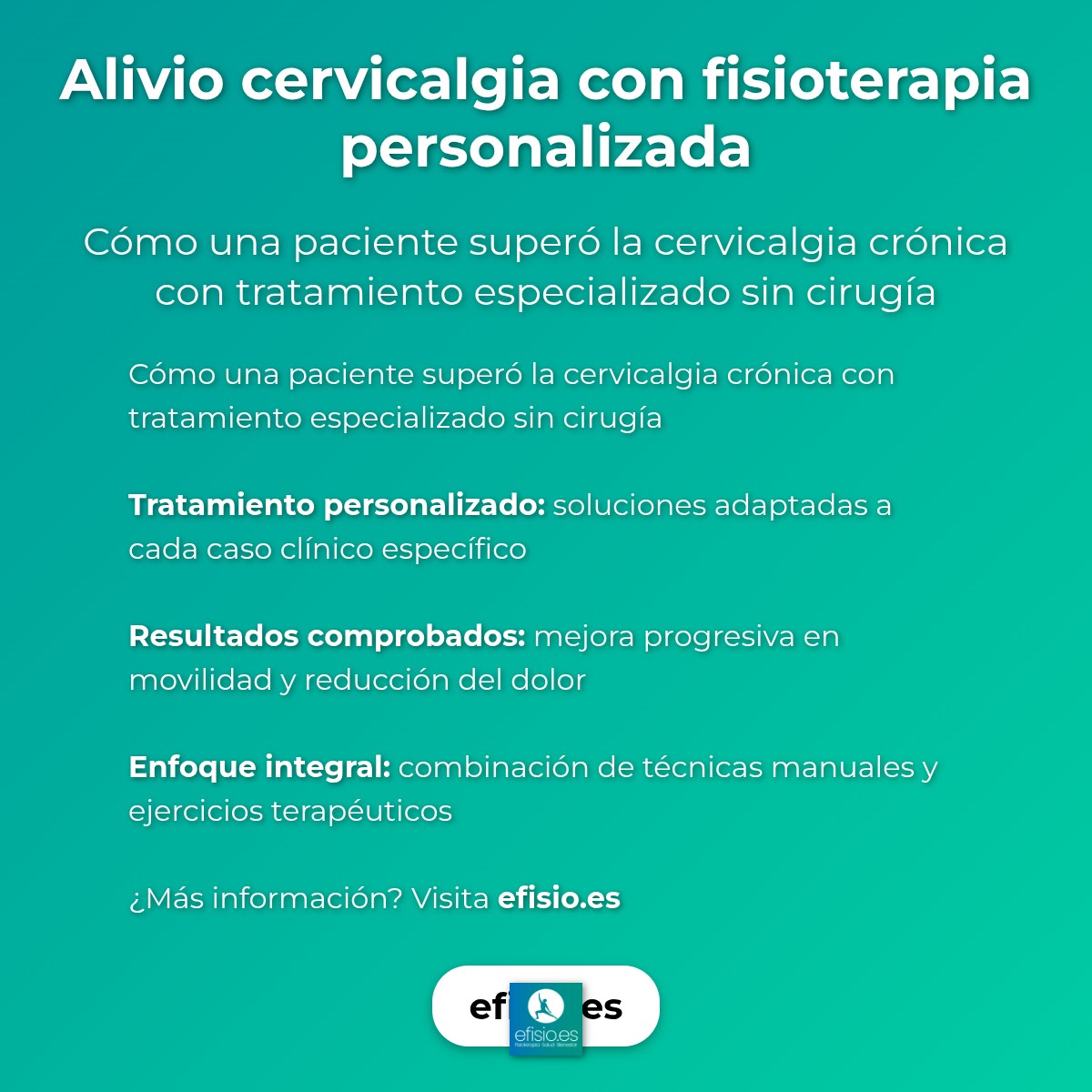 Imagen resumen sobre Caso Éxito: Alivio Cervicalgia con Fisioterapia