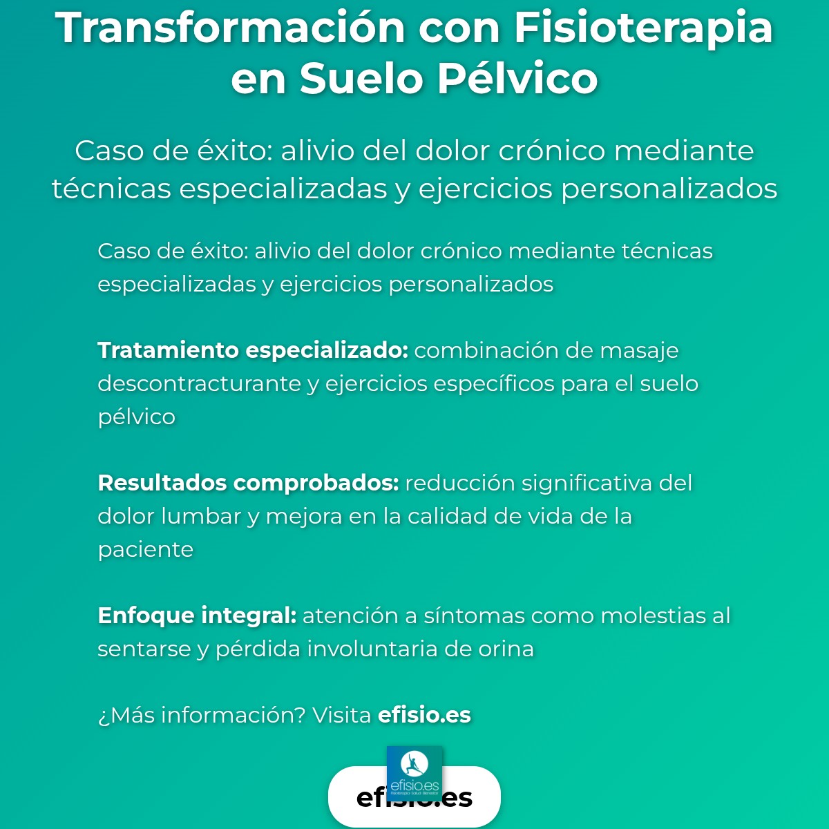 Imagen resumen sobre Caso Éxito Dolor Crónico Suelo Pélvico